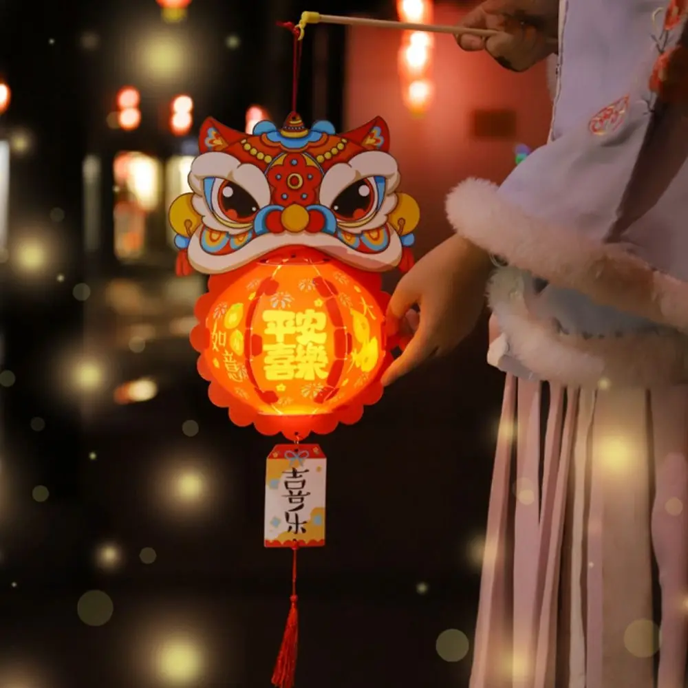 

Chinese Style Mid-Autumn Lantern DIY Materials Ancient With LED Light Good Luck Blessings Rabbit Festival Decor