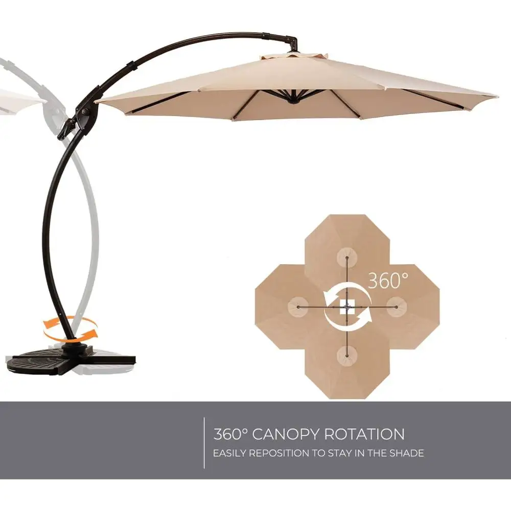 11FT Round Cantilever Patio Umbrella 4