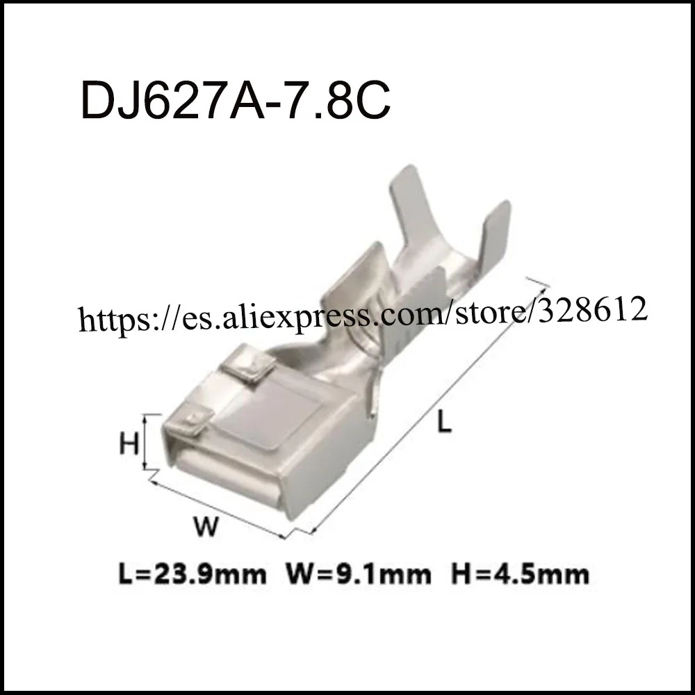 

500PCS DJ627A-7.8C auto Harnes female terminal Connector automotive plug instrument fuse box wiring terminal insert spring