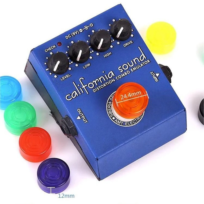 Footswitch Topper Guitar Pedal Topper 1/5/10pcs Multi Color Pedal Button Caps Guitar Stomp Knobs For Board