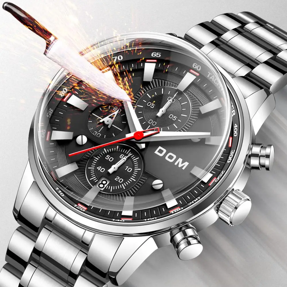 DOM Fashion watches creative Luminous men's men's watches luxury men's watches sports waterproof business luxury reloj mujer