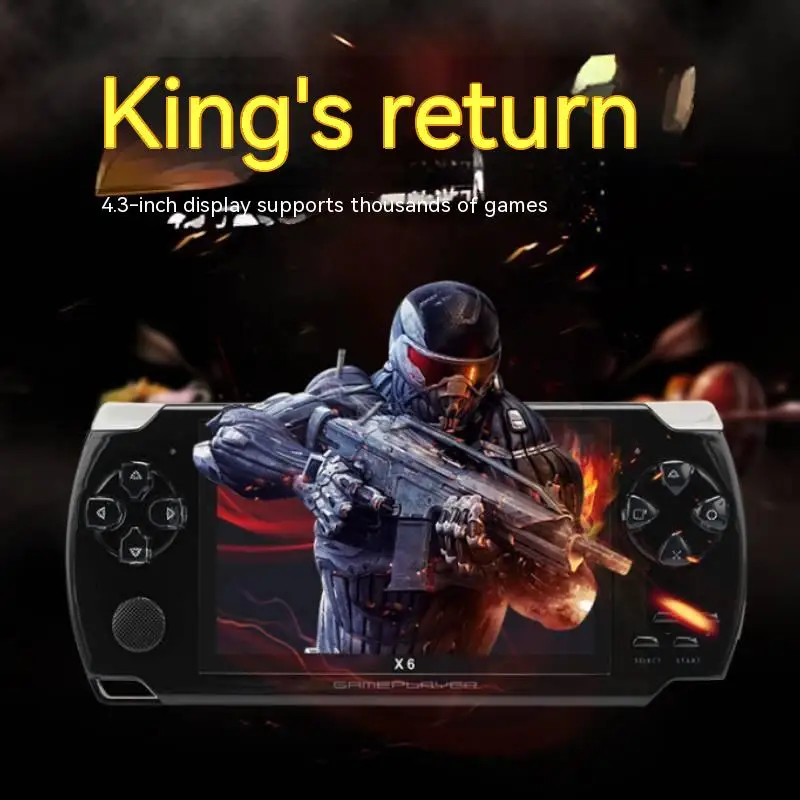 X6 Schermo Ad Alta Definizione Da 4.0 Pollici Console Di Gioco Portatile Portatile Psp64 Bit 8Gb Arcade Nes Nostalgic Sup Gaming Palmare Da Ragazzo A