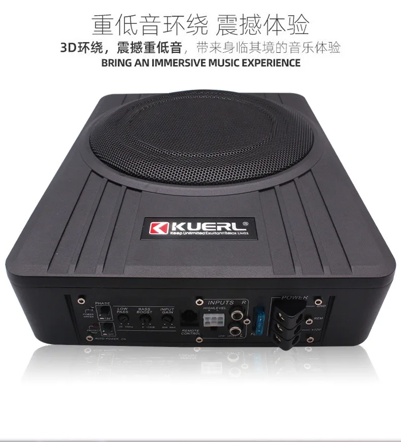 38 Core High-Power Pure Subwoofer 12V Car Audio Modification 10 Inch  Ultra-Thin Car Subwoofer - AliExpress