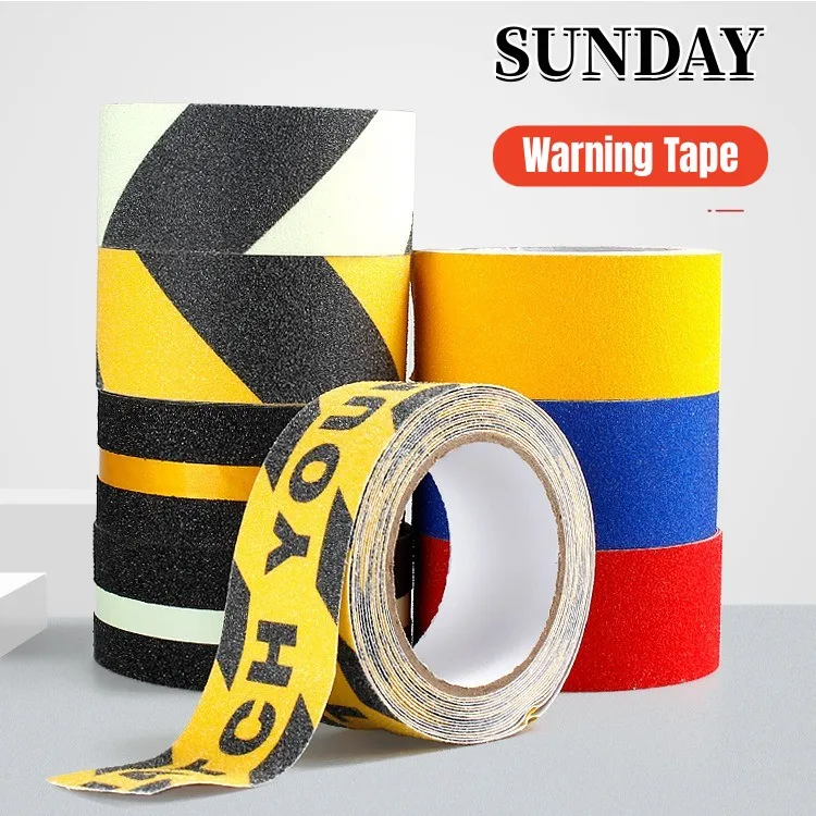 

Warning Sandpaper Self-adhesive Tape,Watch Your Step Staircase Waterproof Tapes, Ceramic Tile Anti Slip Sticker Home Improvement