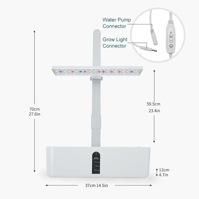 Kerti Hidroponika Termesztési Rendszer Beltéri Gyógynövénykert Automatikus Időzítés Led Grow Lights Smart Water Pump Az Otthoni Virágcserepekhez - Image 3