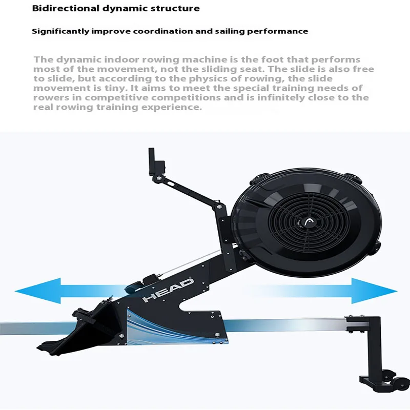 Rowing Dynamometer with Wind Resistance, Dual Track Fitness Equipment, Rowing and Machine