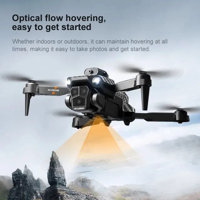 New K6Max Mini Drone Professinal Three Cameras Wide Angle Optical Flow Localization Four-way Obstacle Avoidance RC Quadcopter - Image 3