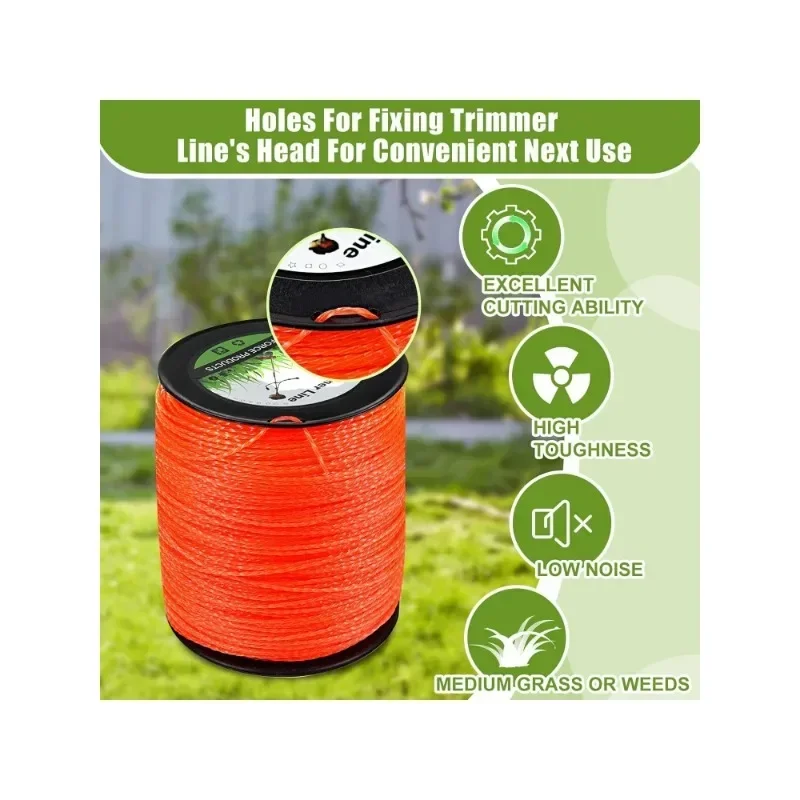 Weed Eater String Trimmer Line Replacement 095 String Trimmer Line of 1640-ft 5 Lb Weed WackerString for Premium Twisted Trimmer