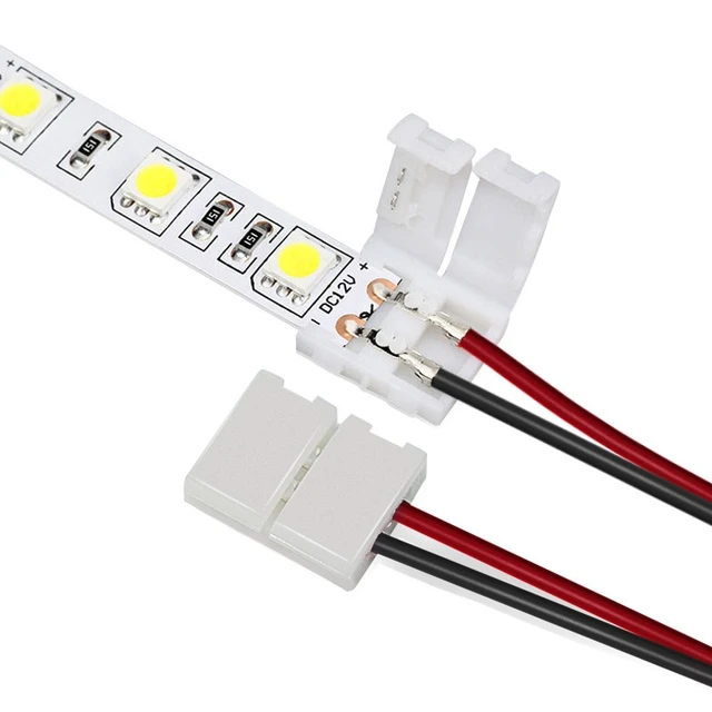 Conector Tira LED SMD3528/2835 2 Vías Doble 12/24VDC