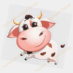 Fuzhen – autocollants de pare chocs, accessoires extérieurs, vache de dessin animé, belle décoration de corps d'animal, autocollants de voiture 