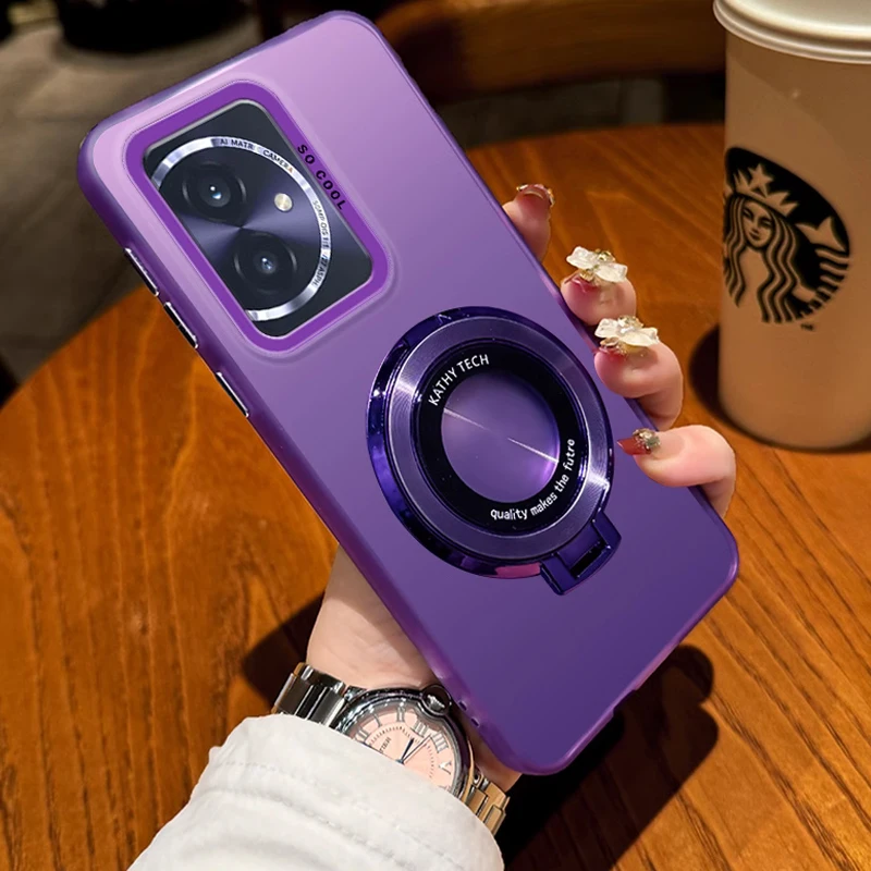 Laser Matte Hard Ring Magnetic Bracket Stand Cover Case