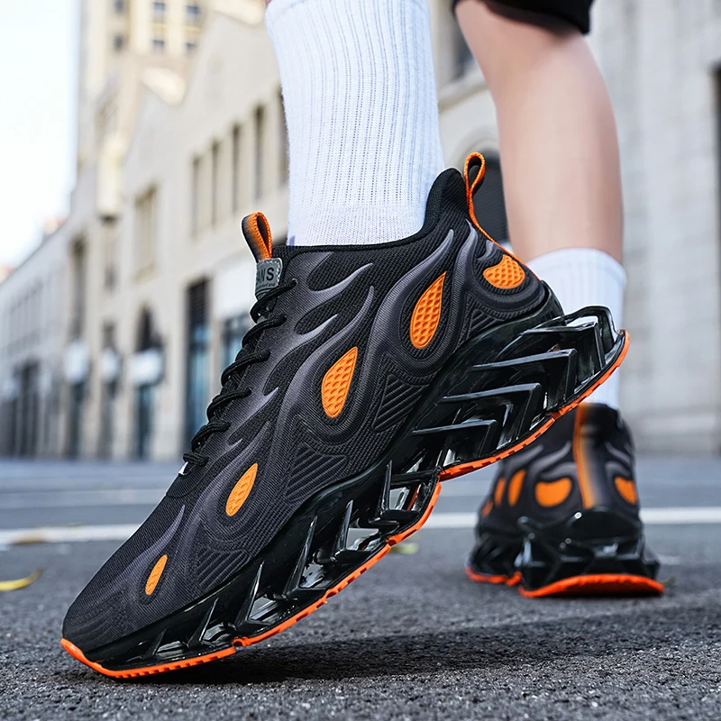 

Fashion Shoes Men Blade Running Shoes for Men Flame Design Sneakers Shock Absorption Jogging Sports Walking Shoes Male Footwear