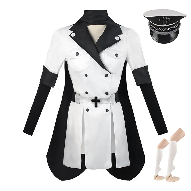 

Cosplay Anime Esdeath Empire Cosplay Costume Manga General Uniform with Hat Wig Socks Esdeath Empire Outfits