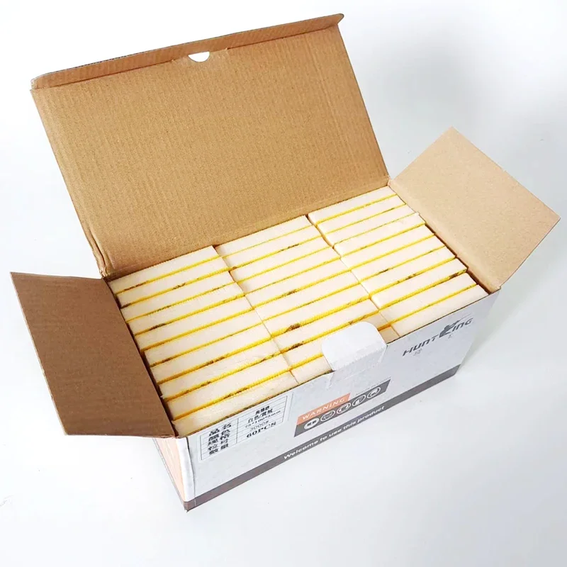 Sandpaper Set Sander Pads Sponge Sandpaper 75x100mm Flocking for Car Spray Polishing