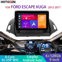  Android 10 Car Radio Stereo for Ford Escape Kuga 2013-2018 Multimedia 9 Inch Navigation Video Player GPS Wireless Carplay DSP 4G 