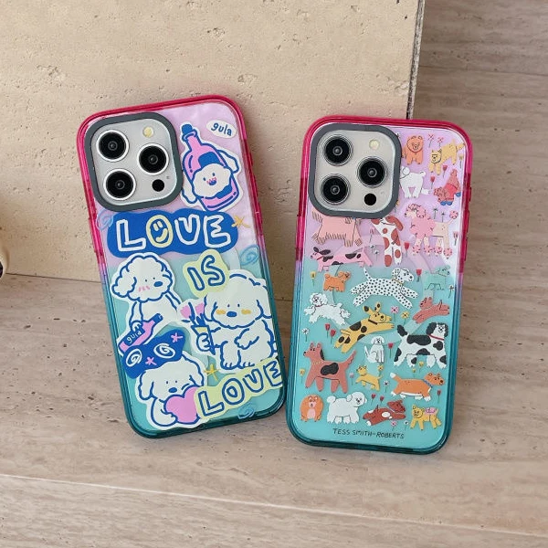 

Cartoon Animals 2.5 Acrylic Colorful Border Magnetic Phone Case Cover for IPhone 12 13 14 15 Pro Max Case