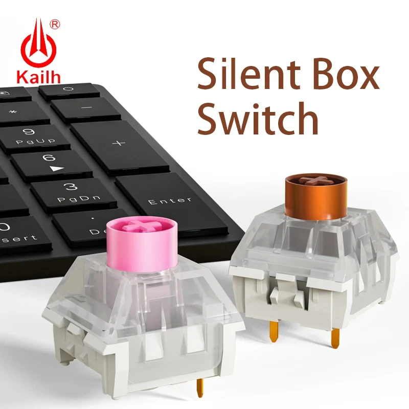 Kailh Box-Joli mécanique silencieux, RVB, SMD, rose, marron, anti-poussière, IP56, étanche, compatible avec aucun MX, 3 broches, bricolage