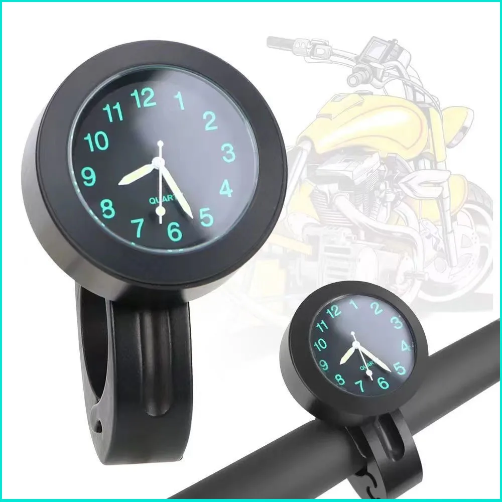 

Universal7/8" Waterproof Luminous Clock Motorcycle Timetable Scooter Bicycle Motovcross Styling for 22-25mm Handlebar