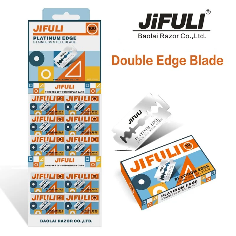 JiFULI 100/200 Pcs/ Quality Double Edge Safety Razor Blade Men And Women Shaving & Hair Removal Replace Stainless Steel Blades
