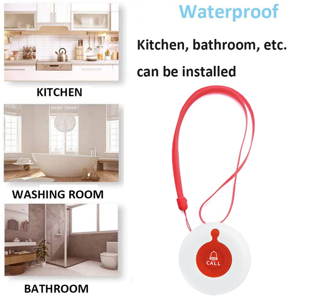 Wireless Calling System 1 Receiver 10 Call Button Transmitter for Clinic Nursing Home