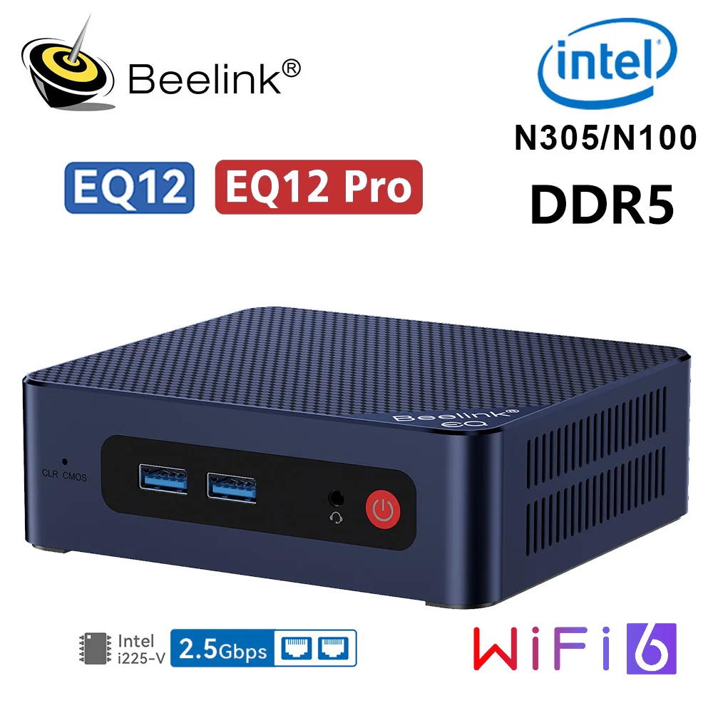 Beelink EQ12 Pro 12th Gen Intel Core i3 N305 N100 Mini PC Windows 11 ...