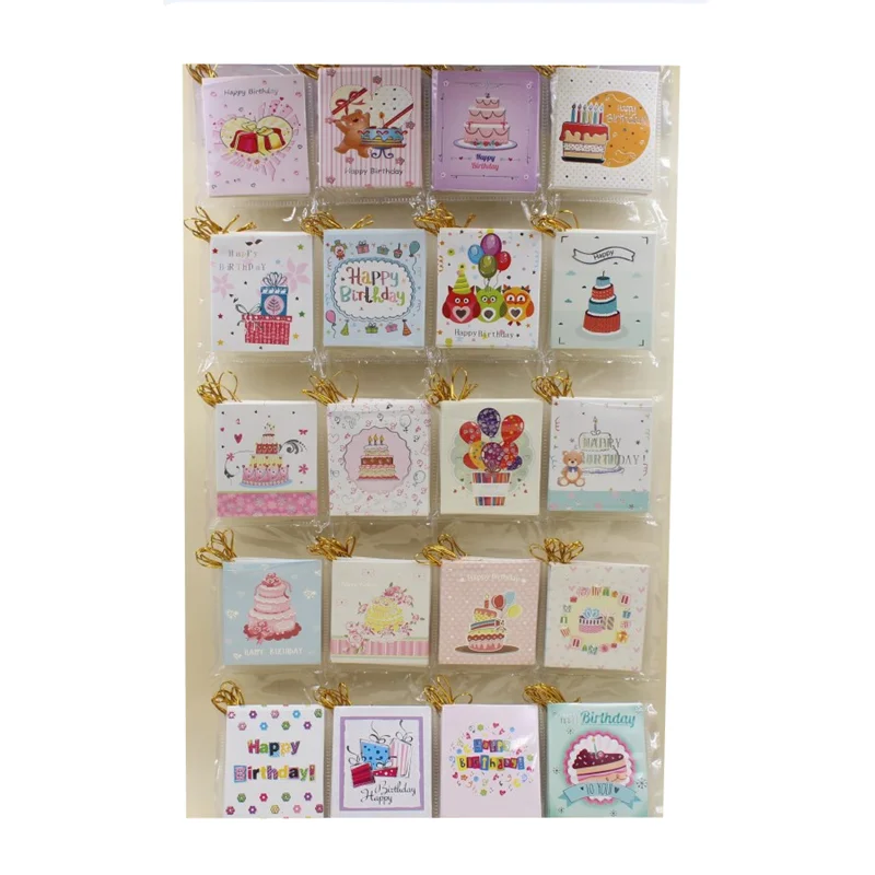 

160 Sets Of Mini Happy Birthday Greeting Cards With Envelopes, High Quality Foldable Message Cards Children's Gift Postcards