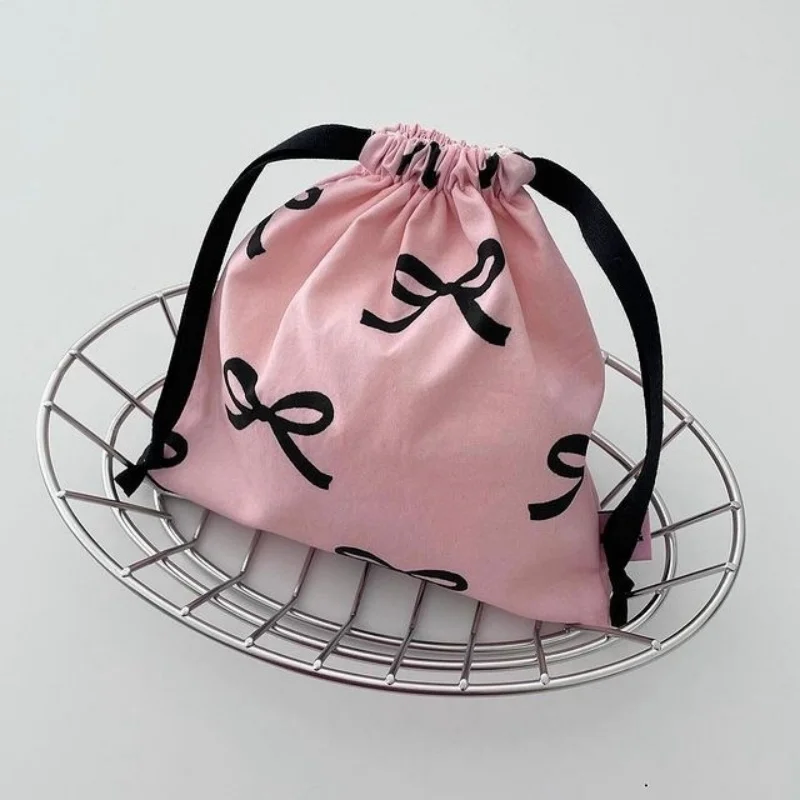 

Mini Drawstring Drawstring Bag, Small Coin Purse, Jewelry Travel, Graduation Season Storage Bag, Sweet Bow, 1Pc