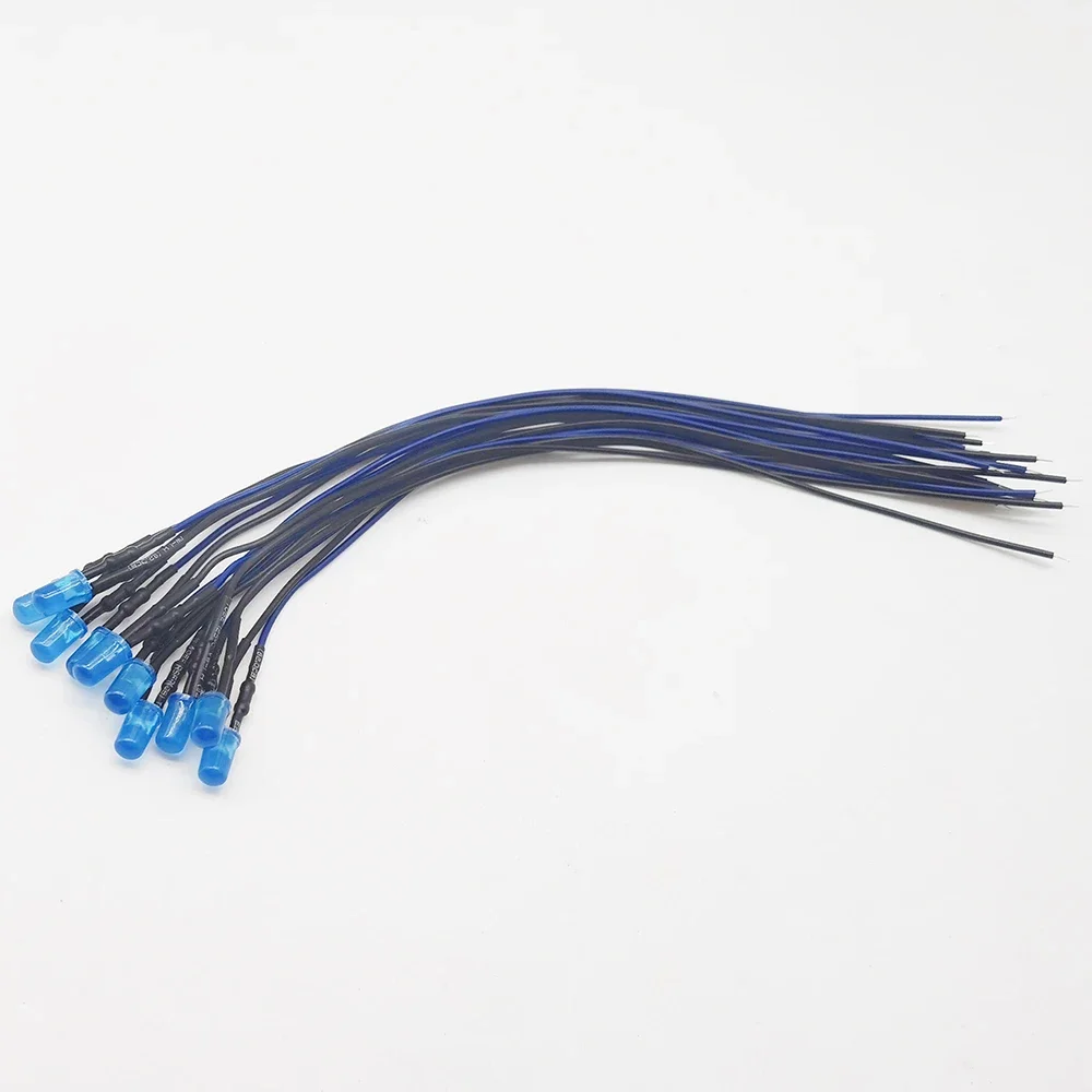 Description Picture 4 of item12V 5mm LED Diode Kit Red Green Blue Yellow white Prewired 5 9 12 V Diffused Light Emitting Indicator