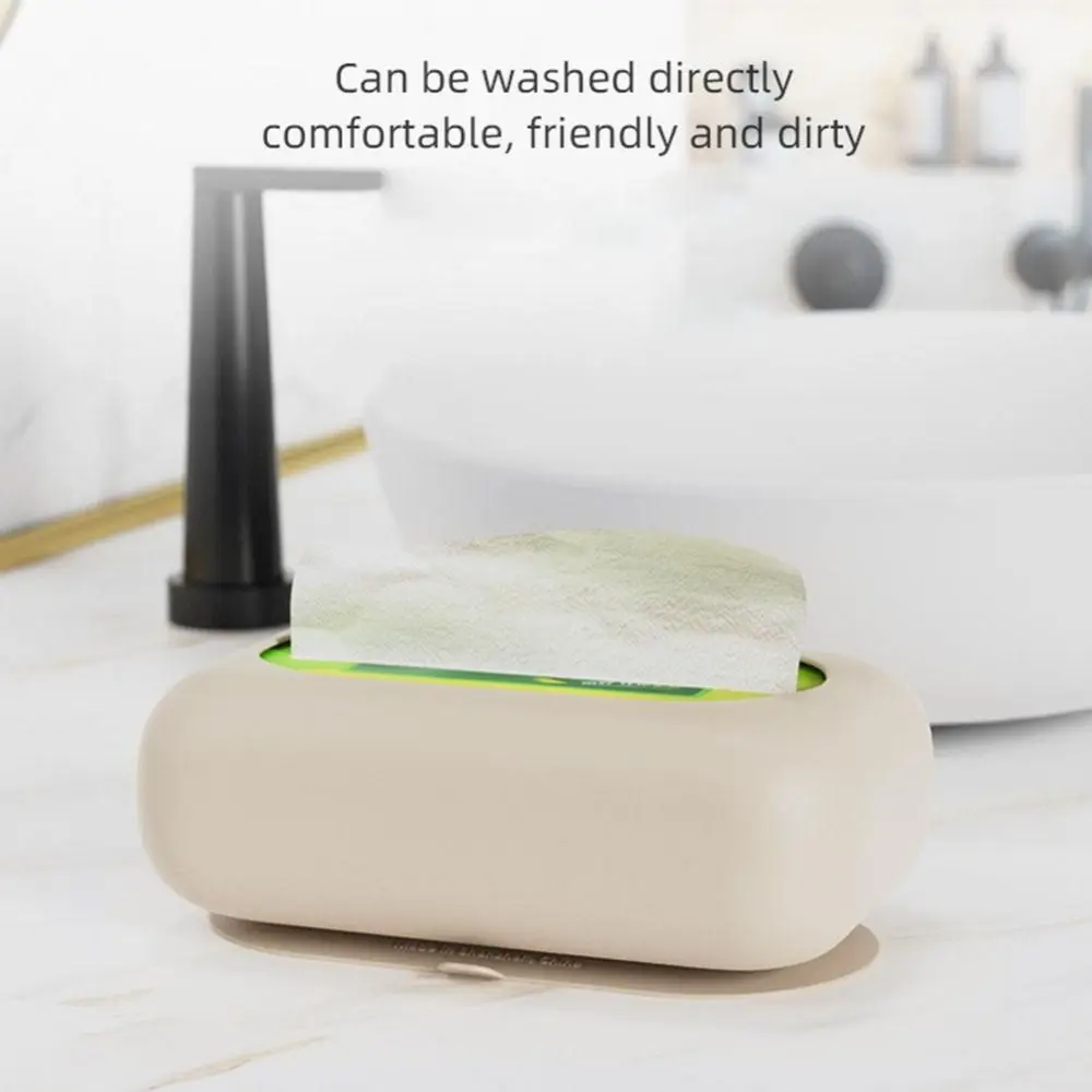 Neue Silikon Saugnapf Tissue Box große Kapazität Desktop Tissue Schublade Anti-Verschleiß super weich langlebige Auto Tissue Box – Detail 12