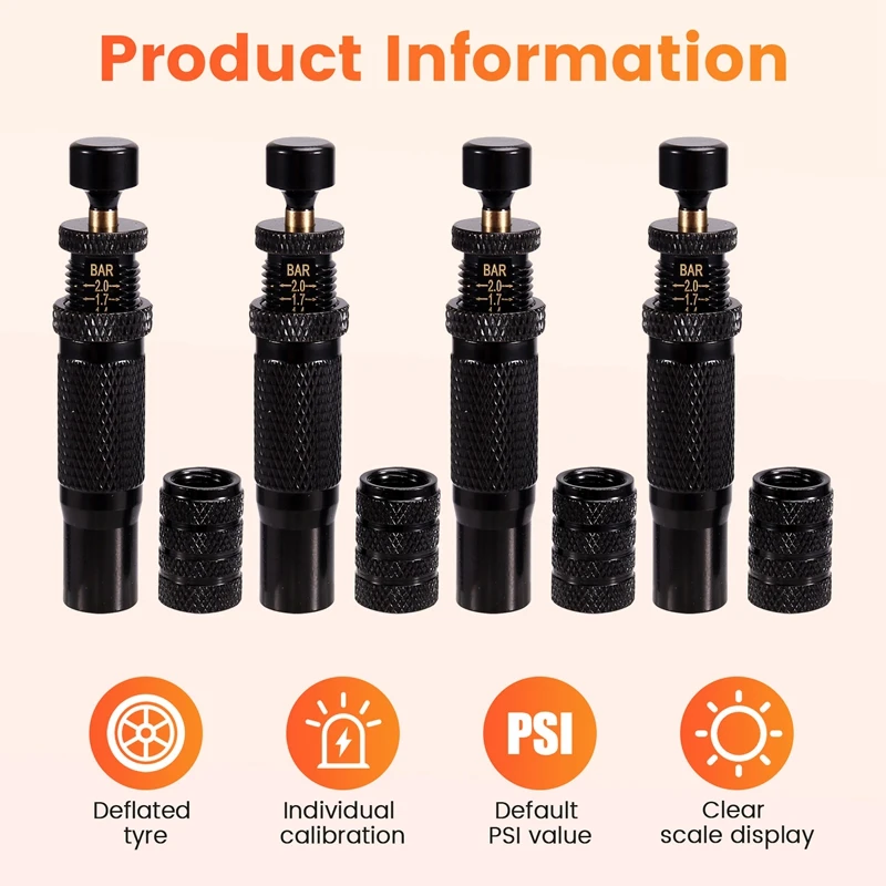 Automatic Tire Deflator,10-30 PSI/0.7-2 BAR Adjustable Tire Deflator Kit,Air Down Deflators Offroad Accessories