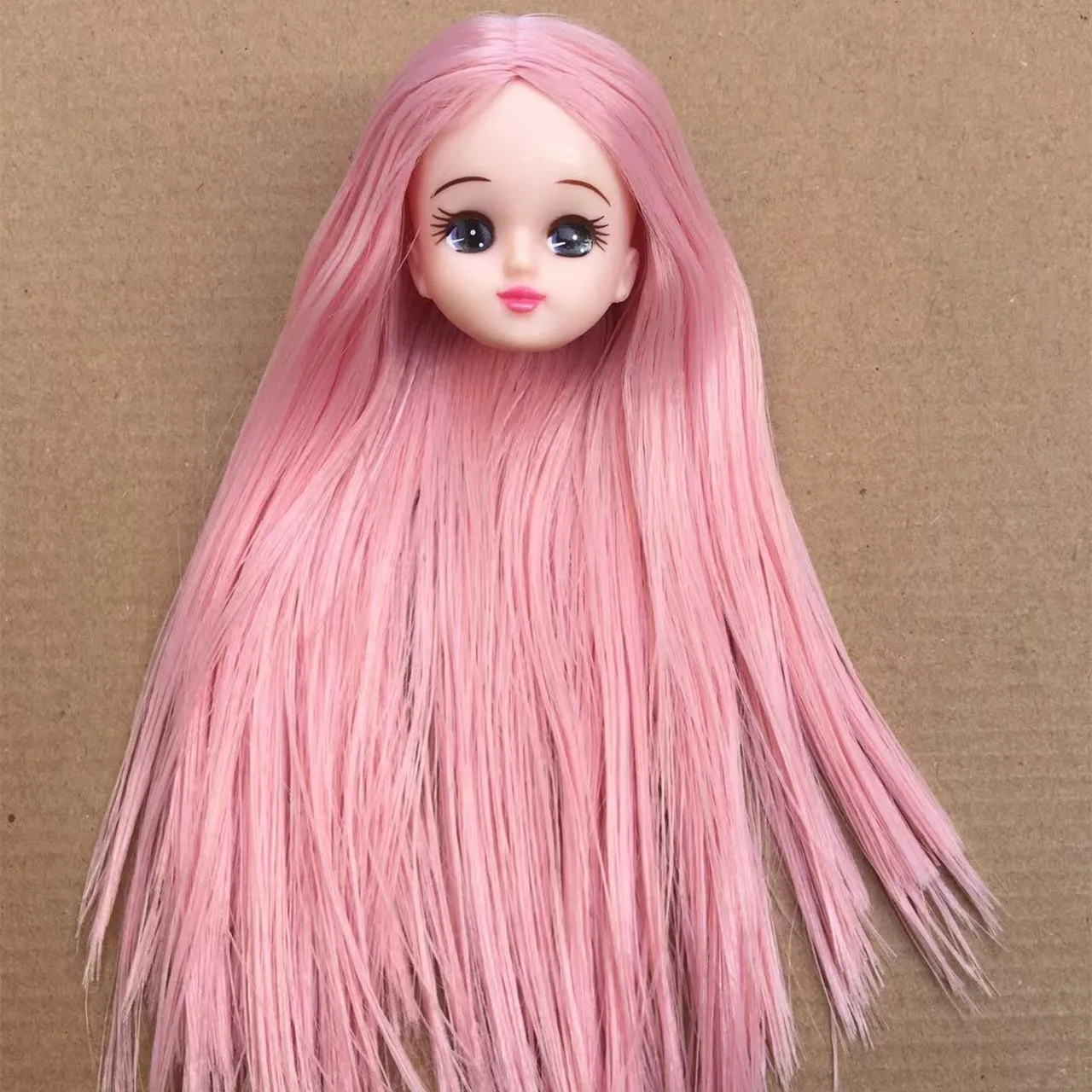 Licca Doll Head Princess DIY Toy Rare Collection Long Hair Doll Parts 1/6 Princess Doll Accessories Colorful Hair Doll Heads