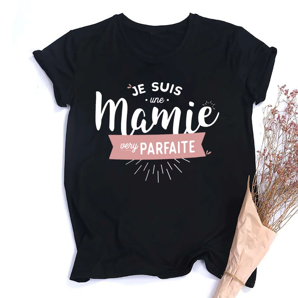 I Am A Very Perfect Grandmother French Printed Shirts Funny Grandma Outfit T-shirt Women Short Sleeve Tee Tops Female Clothes 3