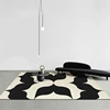 French Retro Bedroom Decor Stripe Carpet Minimalist Carpets for Living Room Home Art Plush Floor Mat Large Area Thickened Rug 4