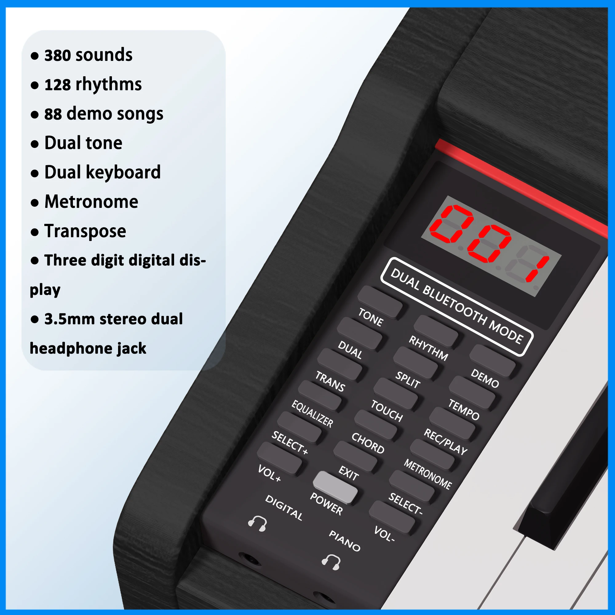 BLANTH digital piano 88 keys portable keyboard organ