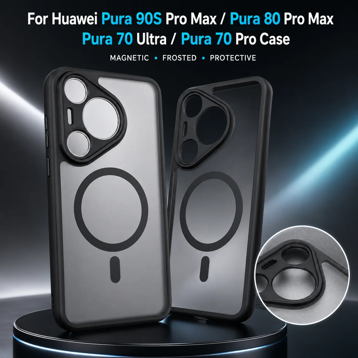 Luxury Matte Acrylic Magnetic Back Cover with Wireless Charging Compatibility