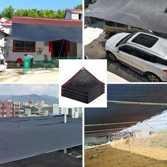 Uv Protection Fekete Nap Vitorlázási Pozsgás Növények Védelem Ház Menhelyek 90% Árnyékoló Kerti Üvegházhatású Napfényháló Háló - Image 3
