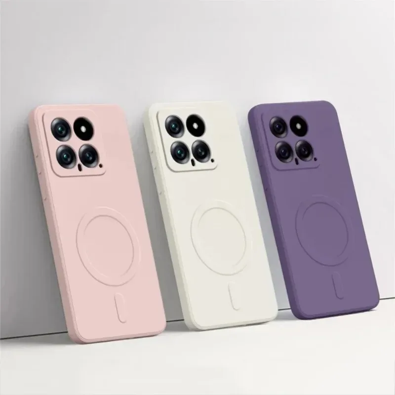 Enhanced Product Title: Premium Liquid Silicone Magnetic Wireless Charging Case - Candy Soft Bumper Cover