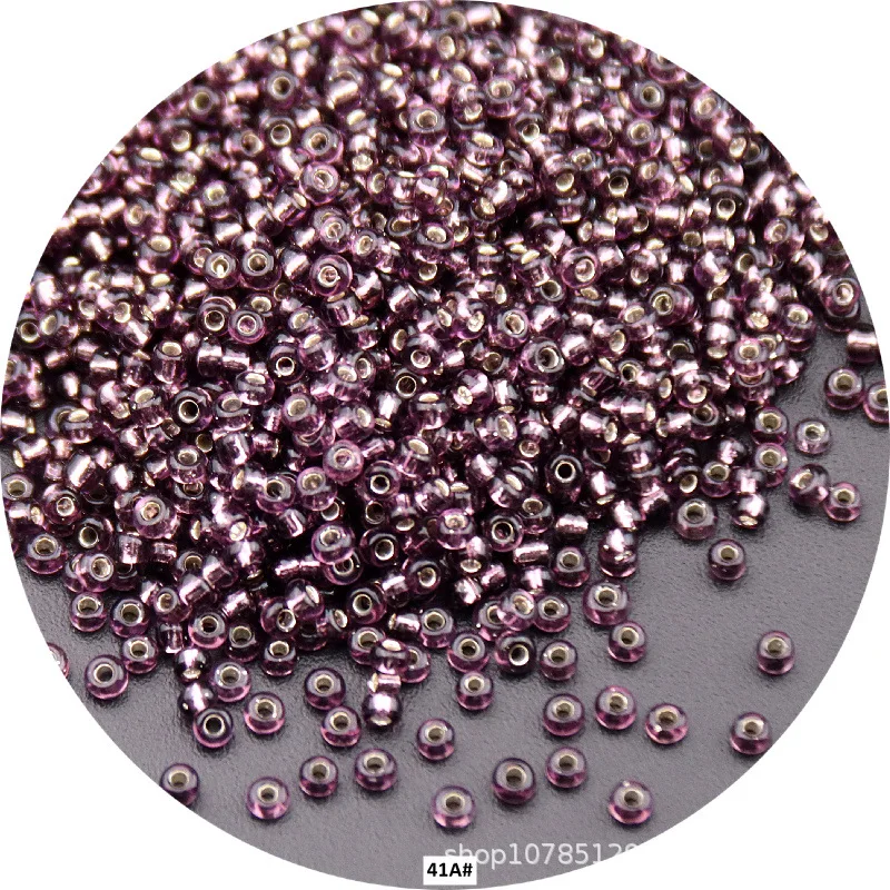 High-Quality Silver-Filled Glass Rice Beads for Jewelry & Clothing - Multiple Sizes Available