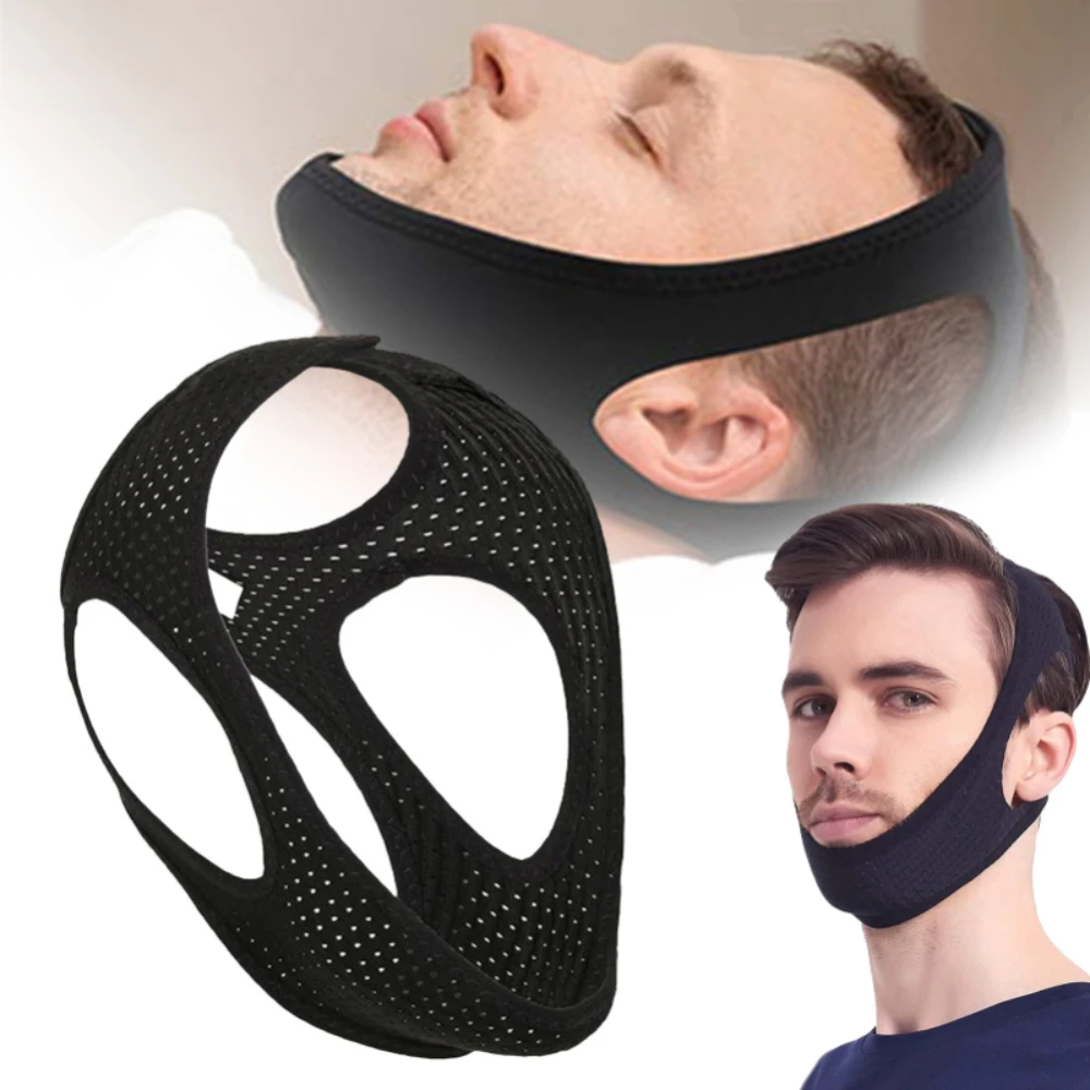 Hotsale Anti Snoring Chin Strap Stop Snore Device Adjustable Breathable Chin Rest Anti-noise Men Women LowerJaw Protection Belt