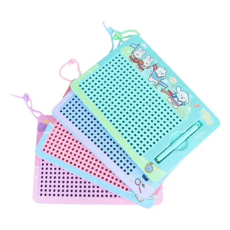 Cute Cartoon Magnetic Doodle Board Keychain - Funny Steel Ball Drawing Sketch Pad Puzzle Toy for Backpack Decor & Kids Gift