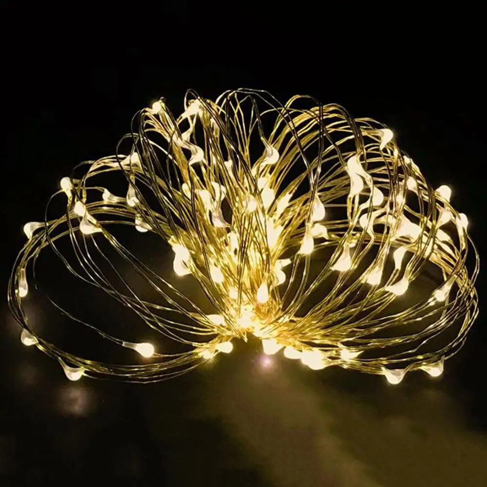 Led Lamp Waterproof Bendable Fairy Light Decorative Lamp with Remote Control for Party Decoration Usb Led String Light Wire led feather light dandelion copper wire lamp feather table lamp romantic room decoration remote control christmas night light