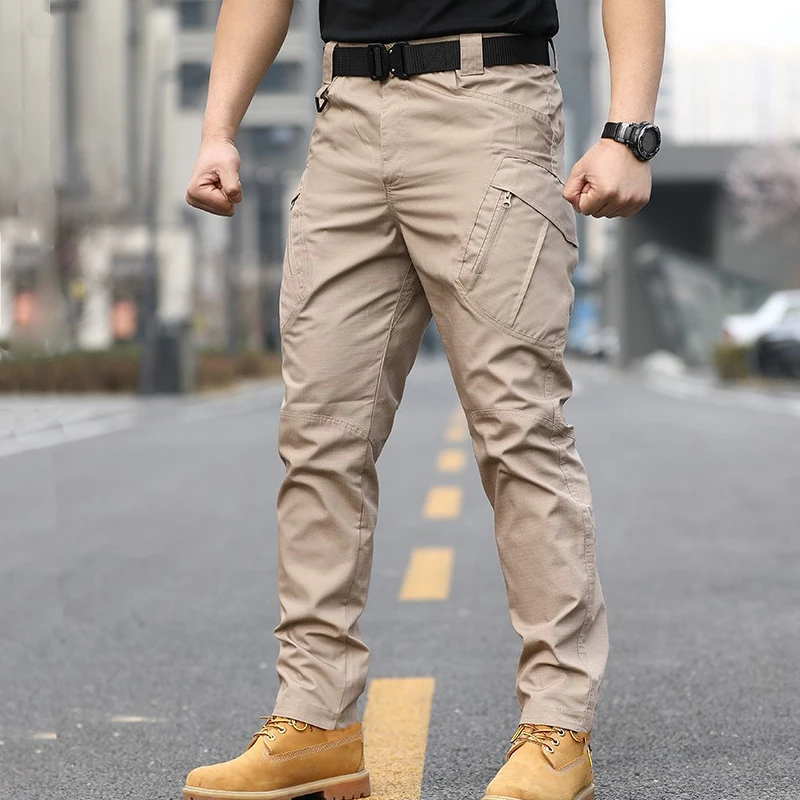 Cargo-Pants-Men-Military-Tactical-Trousers-Large-Side-Pockets-Abrasion ...