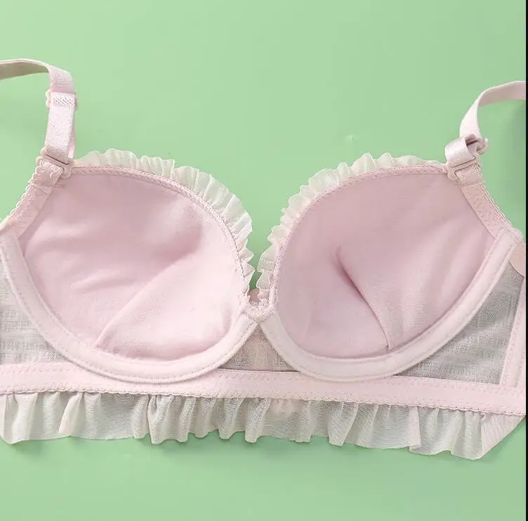 sujetadores sexys Women AB Cup Bra Wireless Gathered Soft V Brassiere Push Up Bralette For Women Lingerie Seamleass Bras Tops 5