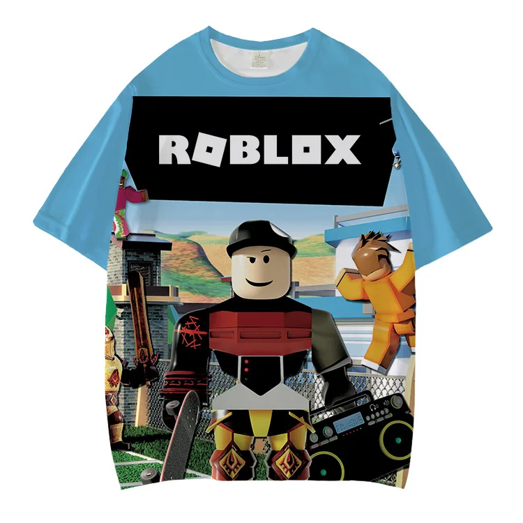 Kids Roblox Printing 3D Casual Summer T-Shirt Boys Girls Short Sleeves  Print Splicing T-shirt O-neck Sport Boys Girls Tops - AliExpress