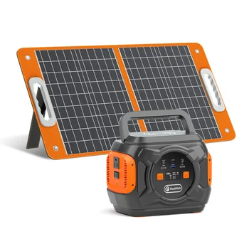 320W Portable Power Station; Flashfish 292Wh 80000mAh Solar Generator Backup Power With LASHFISH 18V/60W Foldable Solar Panel 1