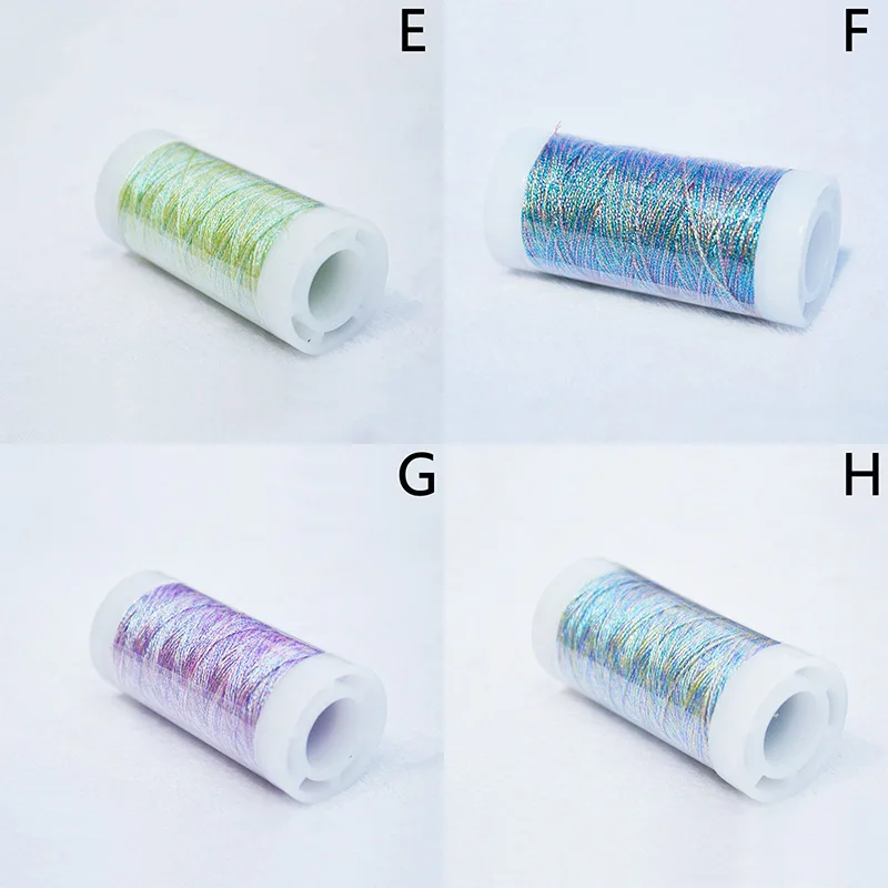 1 Roll Sewing Thread Glitter Cross Stitch Yarn Sewing Thread Woven Embroidery Threads Knitting Silk Line Textile Metallic Yarn