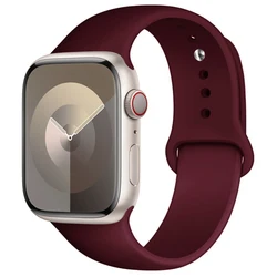 Premium Silicone Sport Strap for 40 41 42(S10) mm M-L (Wine red)