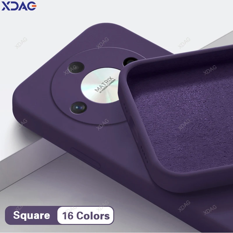 Minimalist Liquid Silicone Phone Case - Soft Square Design with Enhanced Protection