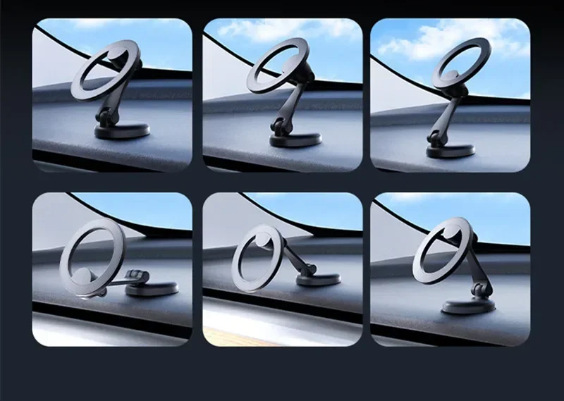 Magnetic Car Dashboard Phone Holder For Magsafe Soporte Moviles Para El Coche Macsafe Cradle Cellphone Vehicle Max tape Bracket