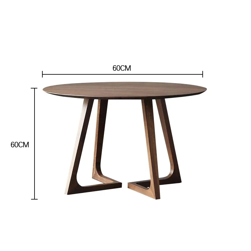 שולחן אוכל עגול מינימליסטי מעץ מלא איכותי לשימוש בבית, מתאים לדירות ולרהיטי הבית